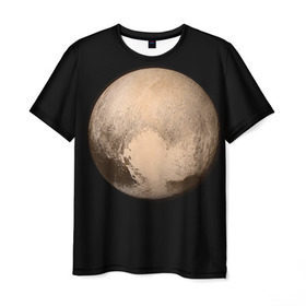 Мужская футболка 3D с принтом Плутон в Тюмени, 100% полиэфир | прямой крой, круглый вырез горловины, длина до линии бедер | космос | планета | плутон