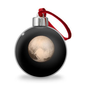 Ёлочный шар с принтом Плутон в Тюмени, Пластик | Диаметр: 77 мм | Тематика изображения на принте: космос | планета | плутон