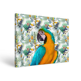 Холст прямоугольный с принтом Попугаи в Тюмени, 100% ПВХ |  | Тематика изображения на принте: myparrots | parrot | ара | листья | орнамент | попугаи | птицы | рай | синежелтый | тукан | узор | цветы