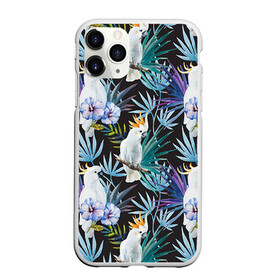 Чехол для iPhone 11 Pro матовый с принтом Попугаи в Тюмени, Силикон |  | Тематика изображения на принте: myparrots | parrotузор | листья | орнамент | попугаи | птицы | рай | цветы