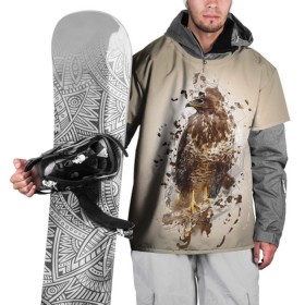 Накидка на куртку 3D с принтом Птица в Тюмени, 100% полиэстер |  | myparrots | орел | перья | птицы | сокол | хищная