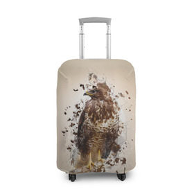 Чехол для чемодана 3D с принтом Птица в Тюмени, 86% полиэфир, 14% спандекс | двустороннее нанесение принта, прорези для ручек и колес | myparrots | орел | перья | птицы | сокол | хищная