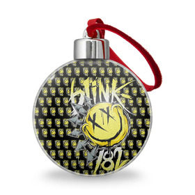 Ёлочный шар с принтом Blink 182 в Тюмени, Пластик | Диаметр: 77 мм | 