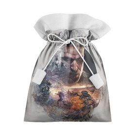 Подарочный 3D мешок с принтом Ведьмак в Тюмени, 100% полиэстер | Размер: 29*39 см | ведьмак