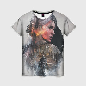 Женская футболка 3D с принтом Девушки Ведьмака в Тюмени, 100% полиэфир ( синтетическое хлопкоподобное полотно) | прямой крой, круглый вырез горловины, длина до линии бедер | ведьмак