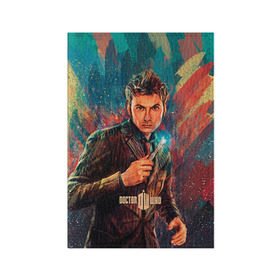 Обложка для паспорта матовая кожа с принтом Доктор кто в Тюмени, натуральная матовая кожа | размер 19,3 х 13,7 см; прозрачные пластиковые крепления | Тематика изображения на принте: doctor who | доктор кто | сериал