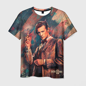 Мужская футболка 3D с принтом Доктор кто в Тюмени, 100% полиэфир | прямой крой, круглый вырез горловины, длина до линии бедер | doctor who | доктор кто | сериал