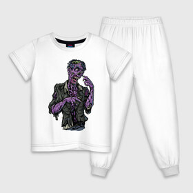 Детская пижама хлопок с принтом Ходячие мертвецы в Тюмени, 100% хлопок |  брюки и футболка прямого кроя, без карманов, на брюках мягкая резинка на поясе и по низу штанин
 | зомби