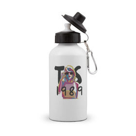 Бутылка спортивная с принтом Taylor Swift в Тюмени, металл | емкость — 500 мл, в комплекте две пластиковые крышки и карабин для крепления | тейлор элисон свифт