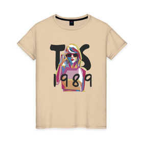Женская футболка хлопок с принтом Taylor Swift в Тюмени, 100% хлопок | прямой крой, круглый вырез горловины, длина до линии бедер, слегка спущенное плечо | тейлор элисон свифт