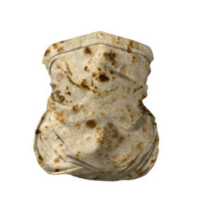 Бандана-труба 3D с принтом Лаваш в Тюмени, 100% полиэстер, ткань с особыми свойствами — Activecool | плотность 150‒180 г/м2; хорошо тянется, но сохраняет форму | Тематика изображения на принте: еда | лаваш | прикол | прикольные | хлеб