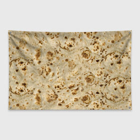 Флаг-баннер с принтом Лаваш в Тюмени, 100% полиэстер | размер 67 х 109 см, плотность ткани — 95 г/м2; по краям флага есть четыре люверса для крепления | Тематика изображения на принте: еда | лаваш | прикол | прикольные | хлеб