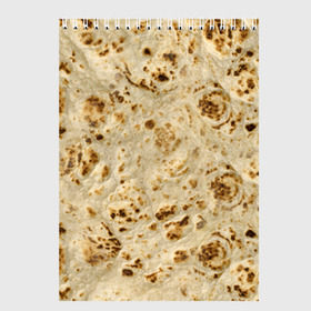 Скетчбук с принтом Лаваш в Тюмени, 100% бумага
 | 48 листов, плотность листов — 100 г/м2, плотность картонной обложки — 250 г/м2. Листы скреплены сверху удобной пружинной спиралью | еда | лаваш | прикол | прикольные | хлеб