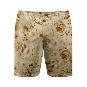 Мужские шорты 3D спортивные с принтом Лаваш в Тюмени,  |  | Тематика изображения на принте: еда | лаваш | прикол | прикольные | хлеб