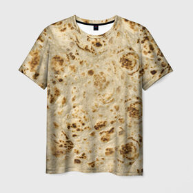 Мужская футболка 3D с принтом Лаваш в Тюмени, 100% полиэфир | прямой крой, круглый вырез горловины, длина до линии бедер | Тематика изображения на принте: еда | лаваш | прикол | прикольные | хлеб