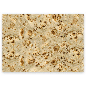 Поздравительная открытка с принтом Лаваш в Тюмени, 100% бумага | плотность бумаги 280 г/м2, матовая, на обратной стороне линовка и место для марки
 | Тематика изображения на принте: еда | лаваш | прикол | прикольные | хлеб