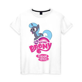Женская футболка хлопок с принтом Arch Linux pony в Тюмени, 100% хлопок | прямой крой, круглый вырез горловины, длина до линии бедер, слегка спущенное плечо | arch linux | linux | mlp | pony