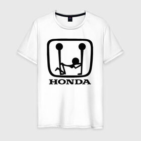 Мужская футболка хлопок с принтом Honda Logo Sexy в Тюмени, 100% хлопок | прямой крой, круглый вырез горловины, длина до линии бедер, слегка спущенное плечо. | 