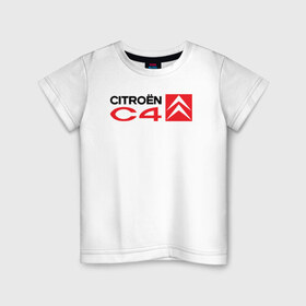 Детская футболка хлопок с принтом CITROEN 4 в Тюмени, 100% хлопок | круглый вырез горловины, полуприлегающий силуэт, длина до линии бедер | citroen 4