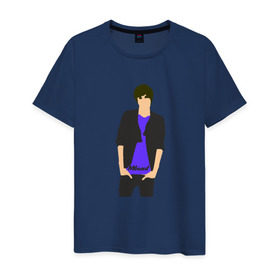 Мужская футболка хлопок с принтом Никита Киоссе (Mband) в Тюмени, 100% хлопок | прямой крой, круглый вырез горловины, длина до линии бедер, слегка спущенное плечо. | Тематика изображения на принте: mband | группа | она вернется