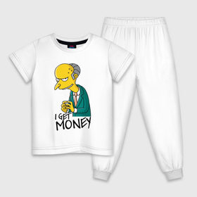 Детская пижама хлопок с принтом Mr Burns get money в Тюмени, 100% хлопок |  брюки и футболка прямого кроя, без карманов, на брюках мягкая резинка на поясе и по низу штанин
 | get | i | money | simpsons