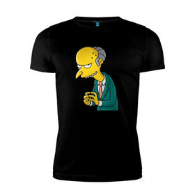 Мужская футболка премиум с принтом Mr Burns get money в Тюмени, 92% хлопок, 8% лайкра | приталенный силуэт, круглый вырез ворота, длина до линии бедра, короткий рукав | get | i | money | simpsons