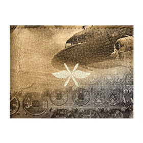 Обложка для студенческого билета с принтом Авиация в Тюмени, натуральная кожа | Размер: 11*8 см; Печать на всей внешней стороне | old | авиатор | авиация | ввс | герб | летчику | небо | самолет | чб