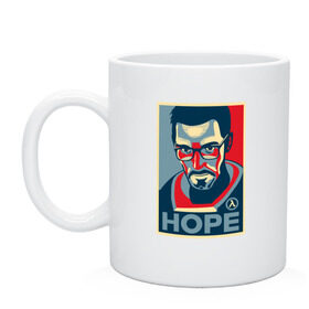 Кружка с принтом Half-Life HOPE в Тюмени, керамика | объем — 330 мл, диаметр — 80 мм. Принт наносится на бока кружки, можно сделать два разных изображения | half life | hl | mr.freeman | мистер фрим | надежда на hl3hope | халф лайф