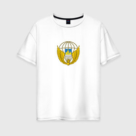 Женская футболка хлопок Oversize с принтом 331 ПДП ВДВ в Тюмени, 100% хлопок | свободный крой, круглый ворот, спущенный рукав, длина до линии бедер
 | 331 й гвардейский парашютно десантный полкполк | 331пдп | вдв. десант