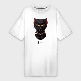 Платье-футболка хлопок с принтом Коты   Воители. Бич в Тюмени,  |  | 