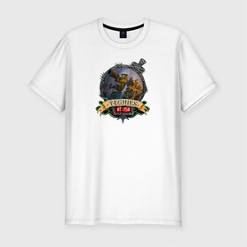 Мужская футболка премиум с принтом Techies KABOOM! в Тюмени, 92% хлопок, 8% лайкра | приталенный силуэт, круглый вырез ворота, длина до линии бедра, короткий рукав | kaboom | techies | ti5 designdota2