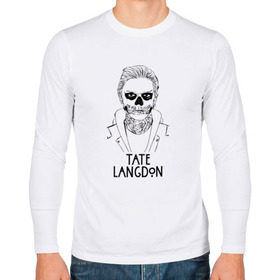 Мужской лонгслив хлопок с принтом Tate Langdon в Тюмени, 100% хлопок |  | american | horror | story | американкая | история