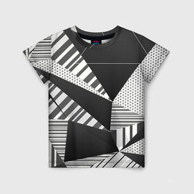 Детская футболка 3D с принтом Геометрия в Тюмени, 100% гипоаллергенный полиэфир | прямой крой, круглый вырез горловины, длина до линии бедер, чуть спущенное плечо, ткань немного тянется | геометрия | текстура | фигура