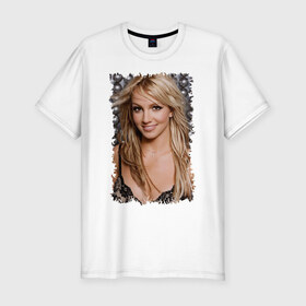 Мужская футболка премиум с принтом Britney Spears в Тюмени, 92% хлопок, 8% лайкра | приталенный силуэт, круглый вырез ворота, длина до линии бедра, короткий рукав | Тематика изображения на принте: 