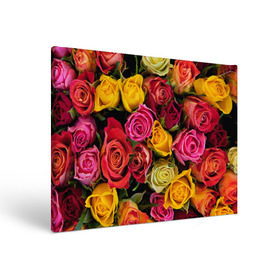 Холст прямоугольный с принтом Цветы в Тюмени, 100% ПВХ |  | Тематика изображения на принте: flower | девушкам | розы | цветочки | цветы