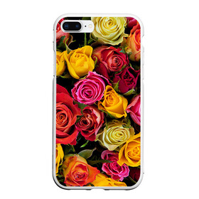 Чехол для iPhone 7Plus/8 Plus матовый с принтом Цветы в Тюмени, Силикон | Область печати: задняя сторона чехла, без боковых панелей | flower | девушкам | розы | цветочки | цветы