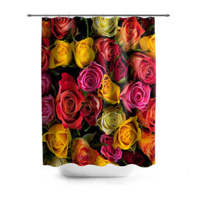 Штора 3D для ванной с принтом Цветы в Тюмени, 100% полиэстер | плотность материала — 100 г/м2. Стандартный размер — 146 см х 180 см. По верхнему краю — пластиковые люверсы для креплений. В комплекте 10 пластиковых колец | flower | девушкам | розы | цветочки | цветы