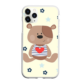 Чехол для iPhone 11 Pro матовый с принтом Мишка в Тюмени, Силикон |  | девушкам | медведь | мишка | цветок