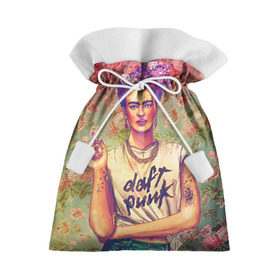 Подарочный 3D мешок с принтом Фрида в Тюмени, 100% полиэстер | Размер: 29*39 см | Тематика изображения на принте: девушка | искусство | кало | фрида | цветы