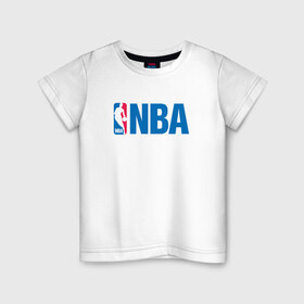 Детская футболка хлопок с принтом NBA в Тюмени, 100% хлопок | круглый вырез горловины, полуприлегающий силуэт, длина до линии бедер | basketball | nba | sport | баскетбол | нба | спорт
