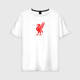 Женская футболка хлопок Oversize с принтом Liverpool в Тюмени, 100% хлопок | свободный крой, круглый ворот, спущенный рукав, длина до линии бедер
 | ливерпуль