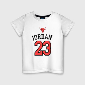 Детская футболка хлопок с принтом Jordan в Тюмени, 100% хлопок | круглый вырез горловины, полуприлегающий силуэт, длина до линии бедер | jordan