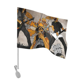 Флаг для автомобиля с принтом METALLICA в Тюмени, 100% полиэстер | Размер: 30*21 см | металлика
