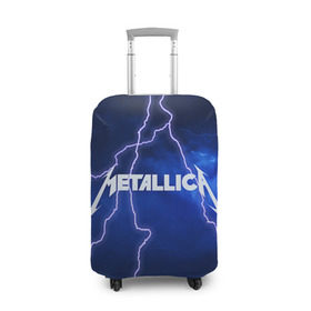 Чехол для чемодана 3D с принтом METALLICA в Тюмени, 86% полиэфир, 14% спандекс | двустороннее нанесение принта, прорези для ручек и колес | metallica | rock | металлика | рок