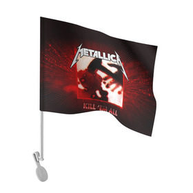 Флаг для автомобиля с принтом METALLICA в Тюмени, 100% полиэстер | Размер: 30*21 см | metallica | rock | металлика | рок
