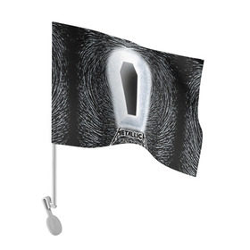 Флаг для автомобиля с принтом METALLICA в Тюмени, 100% полиэстер | Размер: 30*21 см | металлика