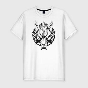 Мужская футболка премиум с принтом Демон волк в Тюмени, 92% хлопок, 8% лайкра | приталенный силуэт, круглый вырез ворота, длина до линии бедра, короткий рукав | волк демонволк