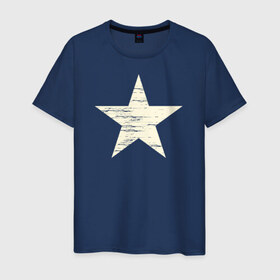 Мужская футболка хлопок с принтом The Star в Тюмени, 100% хлопок | прямой крой, круглый вырез горловины, длина до линии бедер, слегка спущенное плечо. | icon графика. логотип 