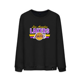 Мужской свитшот хлопок с принтом Los Angeles Lakers в Тюмени, 100% хлопок |  | basketball | lakers | баскетболл | лос анджелес | нба