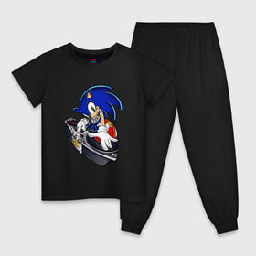 Детская пижама хлопок с принтом Sonic в Тюмени, 100% хлопок |  брюки и футболка прямого кроя, без карманов, на брюках мягкая резинка на поясе и по низу штанин
 | dj | sega | sonic главный персонаж серии комиксов и мультфильмовsonic | сонник